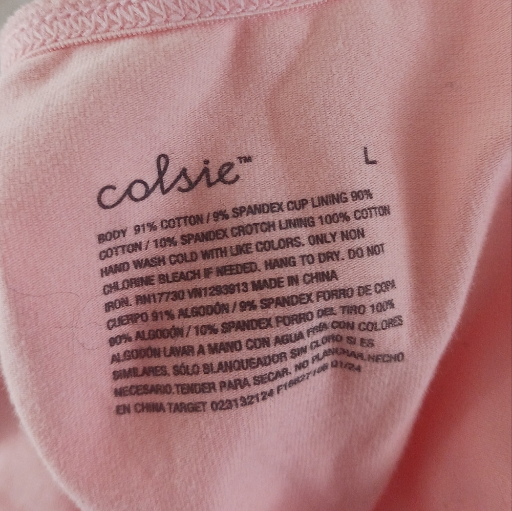 Colsie‎ Pink Cotton Thong Bodysuit - Picture 7 of 8